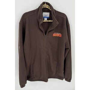 Reebok Mens NFL Cleveland Browns Vintage Full-Zip Fleece Jacket